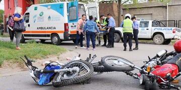 Chocaron dos motos y falleció un conductor (La Arena)