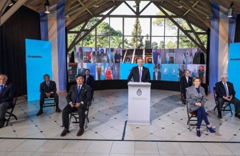 El Presidente encabezó el acto del 9 de Julio a través de una videoconferencia