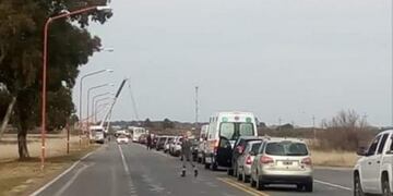 Corte de tránsito en Ruta 229
