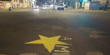 Pintaron una estrella en homenaje a Andrés Muñoz