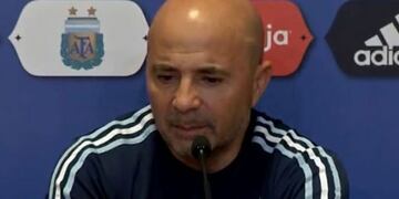 Jorge Sampaoli en conferencia de prensa\u002E