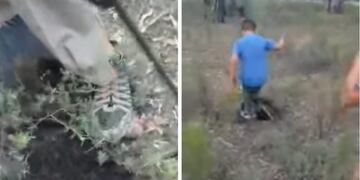 Niños matando un jote