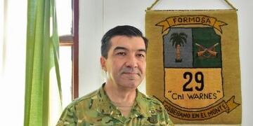 Titular del Comando Electoral, teniente coronel Gabriel Jorge De Senzi