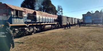 Descarriló un tren de carga en Río Cuarto