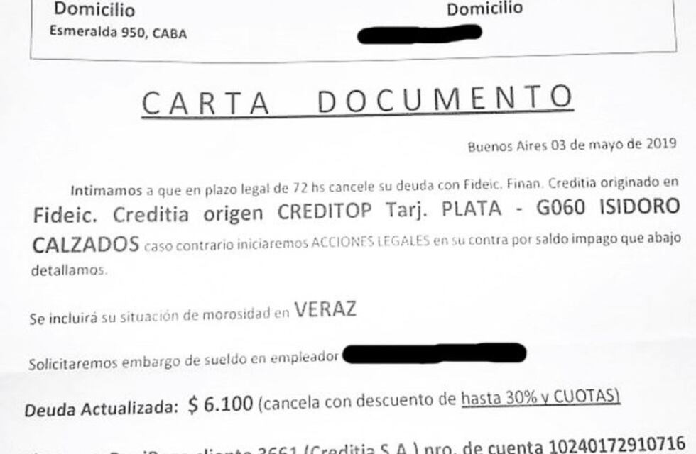 Quisieron estafar a una mujer por una supuesta deuda