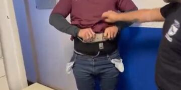 Posadas: intentó cruzar tecnología adosada a su cuerpo y fue detenido.