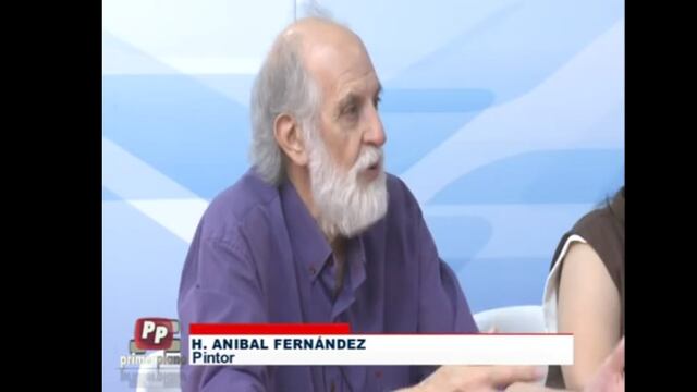 El pintor H. Aníbal Fernández en Primer Plano