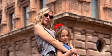 Juli Forcato y su hija Lina, en Madrid. (Foto: Gentileza)
