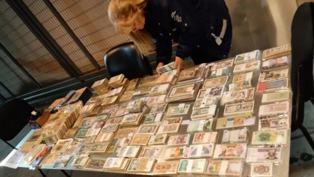 El botín secuestrado en la Aduana.