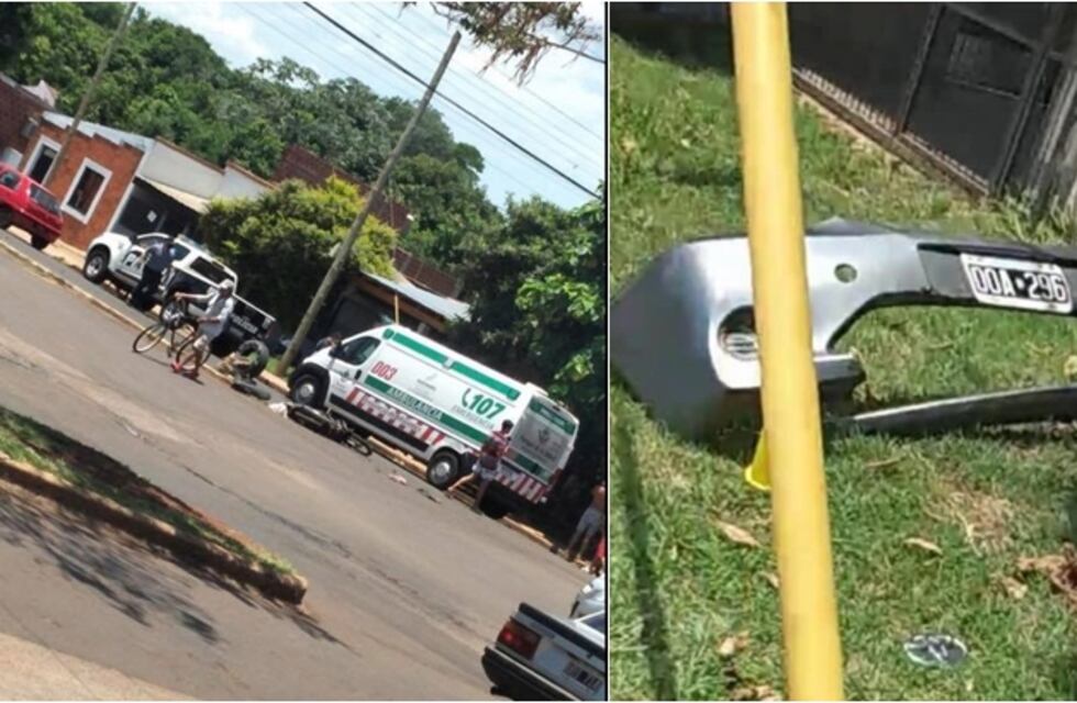 Se fugó tras chocar alcoholizada, pero quedó su paragolpe con la patente