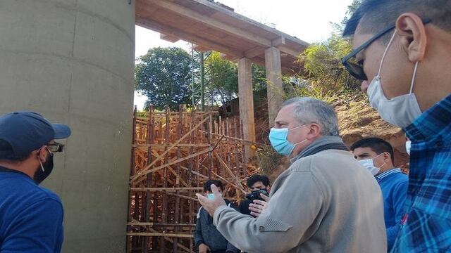 El diputado provincial Hugo Passalacqua visitó la obra de la toma de agua en Paticuá.
