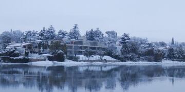 Nieve en Villa Carlos Paz. Foto: gentileza Agencia Córdoba Turismo