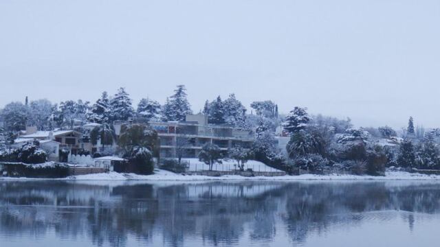 Nieve en Villa Carlos Paz. Foto: gentileza Agencia Córdoba Turismo