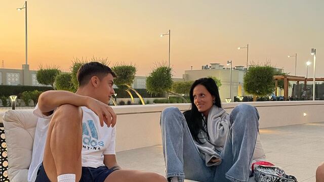 El cordobés se reencontró con su novia después de su partido debut ante Croacia.