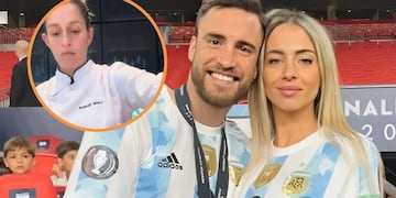 Lucía Scarpa cocinó para Tagliafico y Caro Calvagni