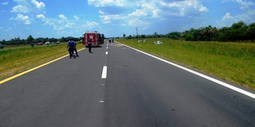 Una persona murió cuando intentaba cambiar un neumático sobre la ruta
