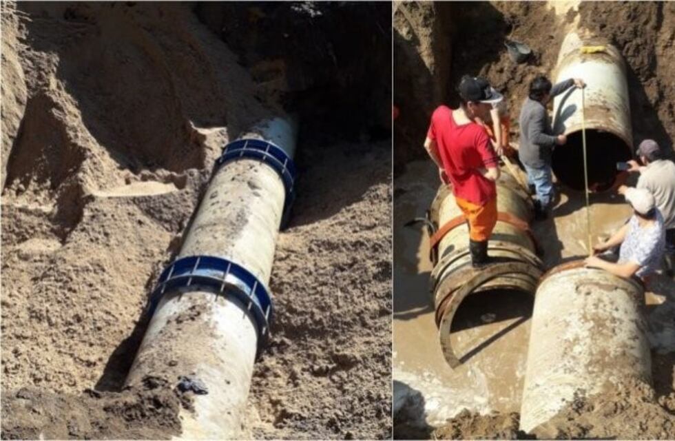 Repararon el caño roto y se restableció el servicio de agua en Paraná