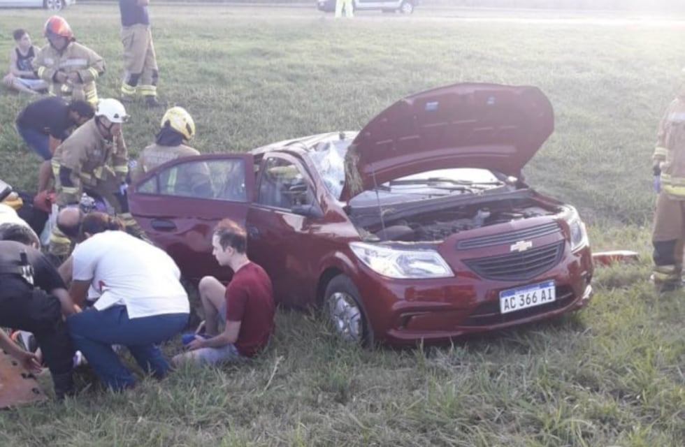 Grave accidente en la Autopista a Córdoba, con un herido trasladado en helicóptero