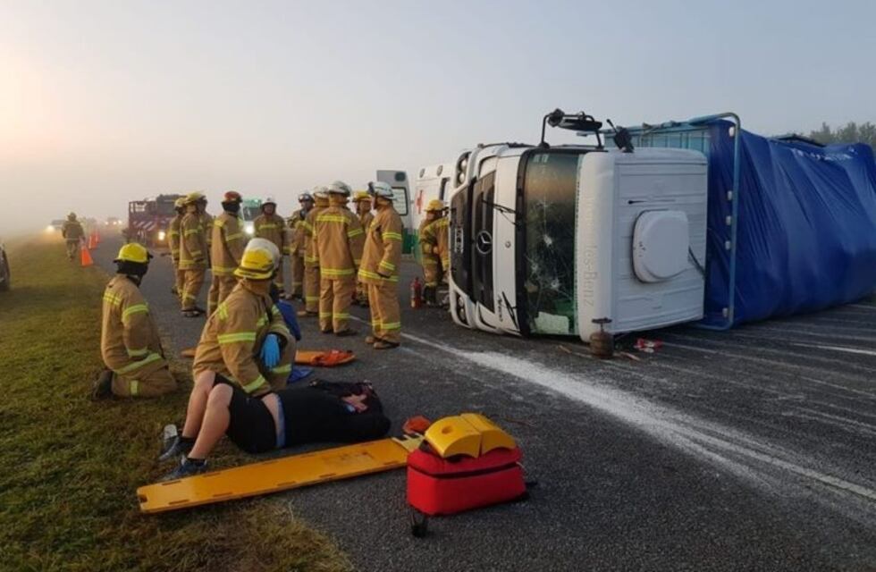 Un toro suelto en la Autovía 2 provocó un triple choque