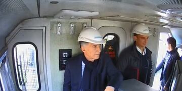 El jefe de Estado inauguró el nuevo acceso ferroviario del Belgrano Cargas a los puertos de Timbúes\u002E (Casa Rosada)