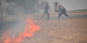 Incendios en la autopista Córdoba-Carlos Paz, cercanías a Malagueño\u002E