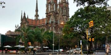 Asu00ed granizu00f3 en el centro de la ciudad.