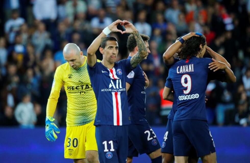 Di María marcó un tanto en la goleada del PSG en el inicio de la liga francesa