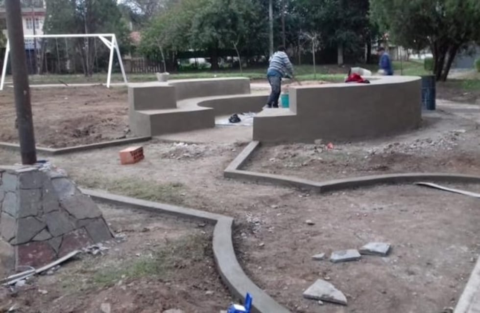 Mendiolaza: destrozan un espacio público en construcción