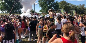 La fiesta de la espuma en 2019. ARCHIVO VÍA AZUL