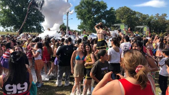 La fiesta de la espuma en 2019. ARCHIVO VÍA AZUL