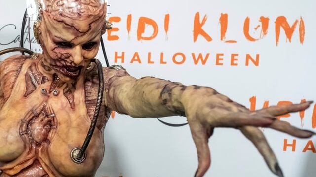 Heidi Klum con su increíble disfraz de alien