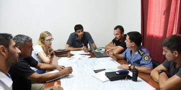 Encuentro en la Guardia Urbana para coordinar patrullajes (Prensa Municipalidad de Rafaela)