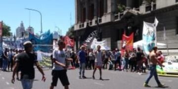 corte de transito en el Congreso