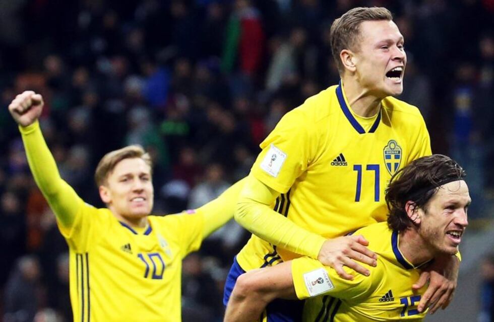 Rompieron todo: el festejo de Suecia tras clasificarse a Rusia