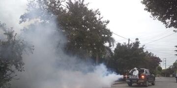Fumigaron en el barrio La Cuesta de Carlos Paz\u002E (Foto: Municipal)\u002E