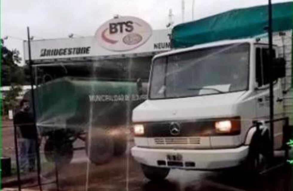 Eldorado instaló puestos de desinfección para los vehículos que ingresen a la ciudad