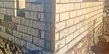 Avanza la nueva casita de Nerea y su familia\u002E (Foto: gentileza Dahyana Mazzola)\u002E