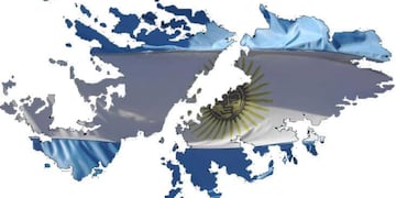 Vigilia por el 2 de Abril con banderas de Argentina
