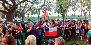 La concentración tuvo como escenario la Plaza Guernica\u002E (@cta_santafe)