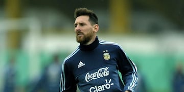 Argentina's forward Lionel Messi takes part in a training session in Ezeiza, Buenos Aires on September 3, 2017 AFP PHOTO / ALEJANDRO PAGNI buenos aires lionel messi entrenamiento practica de la seleccion argentina futbol futbolistas jugadores entrenando