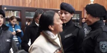 Milagro Sala en la primera jornada del juicio oral y público