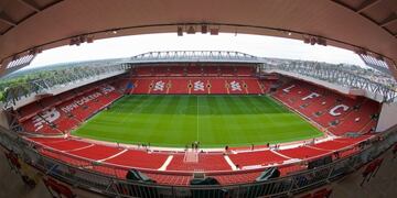 El curioso detalle en el baño de mujeres del estadio del Liverpool (Foto: web)