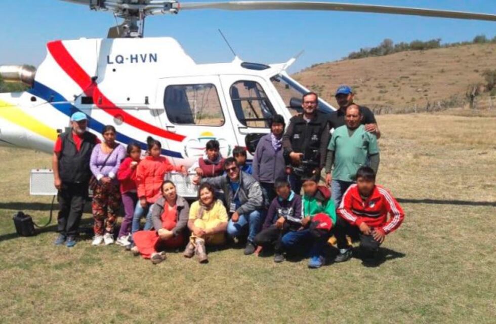 Operativo aéreo social y sanitario en Santa Bárbara