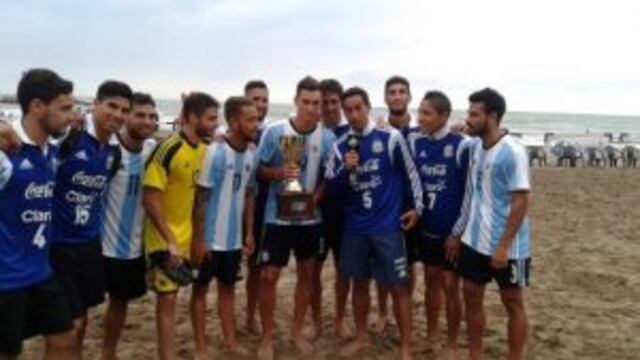 Argentina campeu00f3n de fu00fatbol playa en Mar del Plata