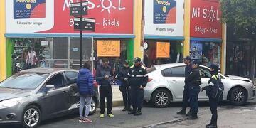 Choque en el centro de San Luis