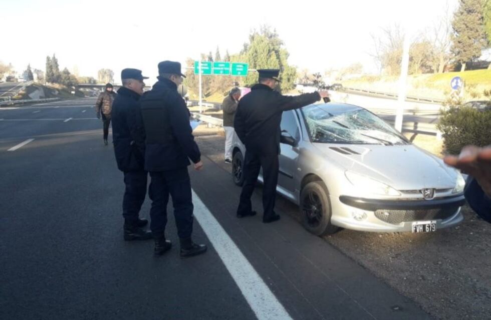 Una persona se tiró desde un puente del Acceso Sur y cayó sobre un auto