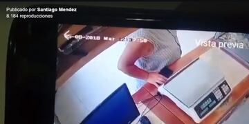 Otro robo registrado por cámaras de seguridad de un local\u002E