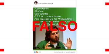 Es falso que Grabois tiene "cero aportes" y "nunca laburó"