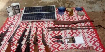 Elementos robados y armas de fuego secuestradas\u002E