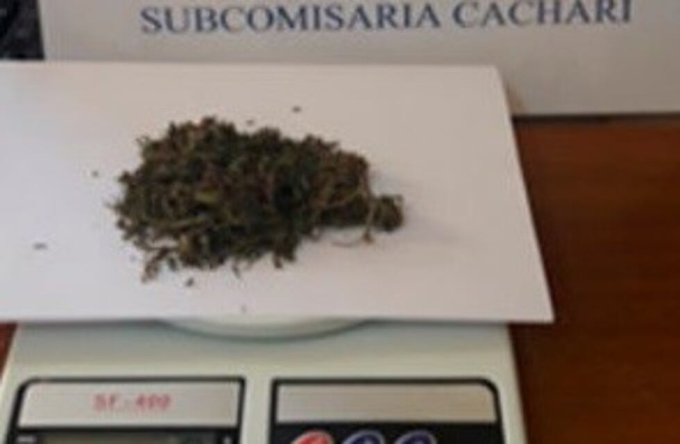 Cacharí: detuvieron a un hombre por tenencia de marihuana